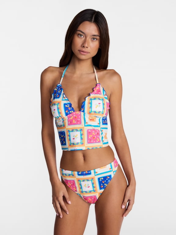 Halter Tankini Top, Womens XXS-XXL