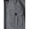 thumbnail image 3 of Hat and Beyond Mens Major Wool-Blend Coat Zipper Winter Bomber Jacket with Stand Collar Bib, 3 of 6