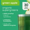 thumbnail image 3 of Zena Nutrition Organic Super Greens On the  Go Powder, Green Apple, 0 Sugar, 3G Fiber, Superfoods, 30 Packets, 3 of 9