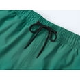 thumbnail image 6 of TANBOM Men's Stylish Polyester Five Beach Shorts Lightweight Breathable Adjustable Drawstring Green M, 6 of 9