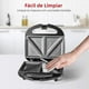 thumbnail image 5 of Sandwichera Eléctrica Antiadherente 750w Kimhi Rápido Calentamiento Placas Doble Para 2 Sandwiches Fácil De Usar Diseño Práctico Y Portatil Ideal Para Desayunos, Oficina O Cocina Color Negro, 5 of 7