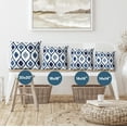 thumbnail image 5 of Americanflat 16"x16" Blue Diamond Pattern Design Throw Pillow with Premium Polyester, 5 of 8