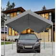 thumbnail image 7 of Trilenars 10x20FT Heavy Duty Carport,UVResistant Waterproof Carport Canopy,Easy to Assemble Portable Carport,All-Season Tarp for Car Boat Party Outdoor Camping,Grey Without side walls, 7 of 7