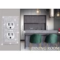 thumbnail image 2 of FrostHike 4 Pack Silver Shiny Rhinestones Wall Plates Bling Light Switch Cover Plate Crystal Decorative Diamond Outlet Covers Durable Switch Covers Decor for Home Ornaments, 2 of 5
