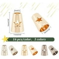 thumbnail image 2 of 48Pcs 3 Color Zinc Alloy Cord Ends End Caps Cone with Hollow Star Mixed Color 15x11mm Hole: 5mm Inner Diameter: 9mm 16Pcs/color, 2 of 5
