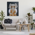 thumbnail image 2 of Stupell Industries Charming Elephant Wearing Sunglasses Yellow Vest Cute Painting Novelty Painting Gallery-Wrapped Canvas Print Wall Art, 36 x 48, Design by Coco de Paris, 2 of 6
