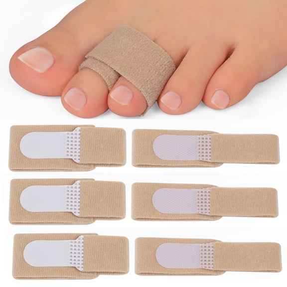Jinswick 6Pcs Up-Grade Hammer Toe Straighteners for Bent Toes,  Toe Splints, Toe Corrector, Toe Wraps for Curled Toes, Crooked Toes and Hammer Toes