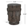 thumbnail image 2 of Outdoor Side Table,Easter Island Moai Statue Pedestal End Table Stool,For Home Patio Deck Sunroom Garden Balcony Yard Lawn,Light Grey Color, 2 of 11