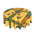 thumbnail image 2 of XMXT Waterproof Round Table Cloth, Vintage Hieroglyphics Print Tablecloth Polyester Table Cover for Home Kitchen Dining Party Room Decor, 60 inches, 2 of 8