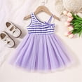 thumbnail image 2 of Baby Girl Dress Cute Striped Spaghetti Strap Summer Dress Floral Sundress Clothes Outfit Kids Sundress,Size 2 Years-3 Years, 2 of 5