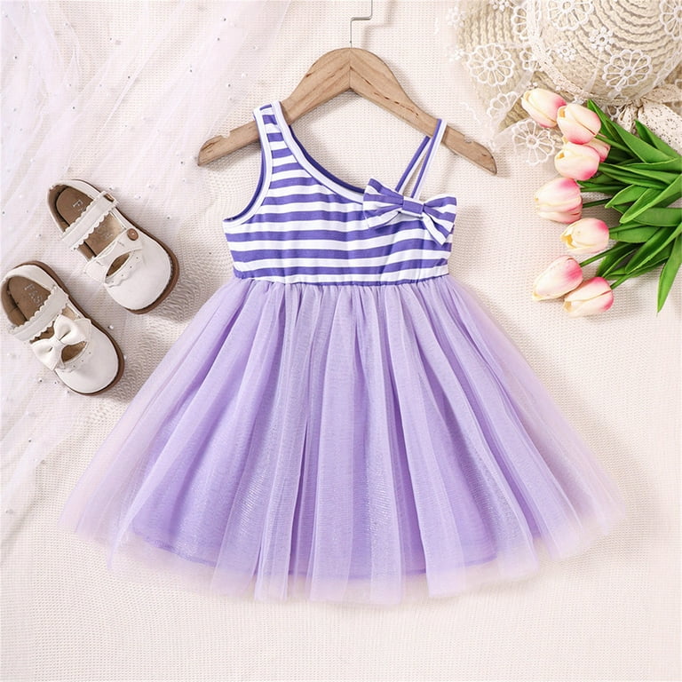 ZHAGHMIN Girls Fashion Clothes Girl S Cute Striped Spaghetti Strap Summer Dress Floral Sundress Girls Clothes Outfit Bunny Dress Toddler Toddler Girl