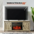 thumbnail image 5 of Gymax 59'' Fireplace TV Stand W/ 25'' 1350W Electric Fireplace Heater Natural, 5 of 10
