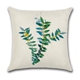 thumbnail image 3 of Funda de almohada decorativa de lino de estilo Simple, funda de cojín de hoja verde, decoración del hogar, sala de estar, sofá, 60x60, 50x50, 45x45, 3 of 4