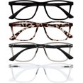 thumbnail image 1 of OPULIZE NYX Reading Glasses with Blue Light Blocking for Women Men, Rectangular Frame with UV & Eyestrain Protection, 1 of 7