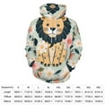 thumbnail image 2 of Cute Lion Floral Print 3d Sweatshirts Hoodie Fashion Casual Personality Men's Women Street Hoodie Pullovers Long Sleeve Comfortable Top, 2 of 6