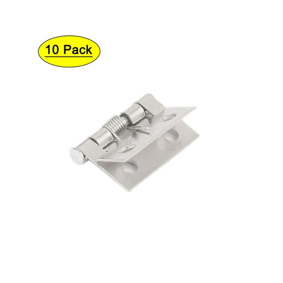 Uxcell Furniture Closet Door Spring Hinge Silver Tone 26mm x 30mm 10Pcs
