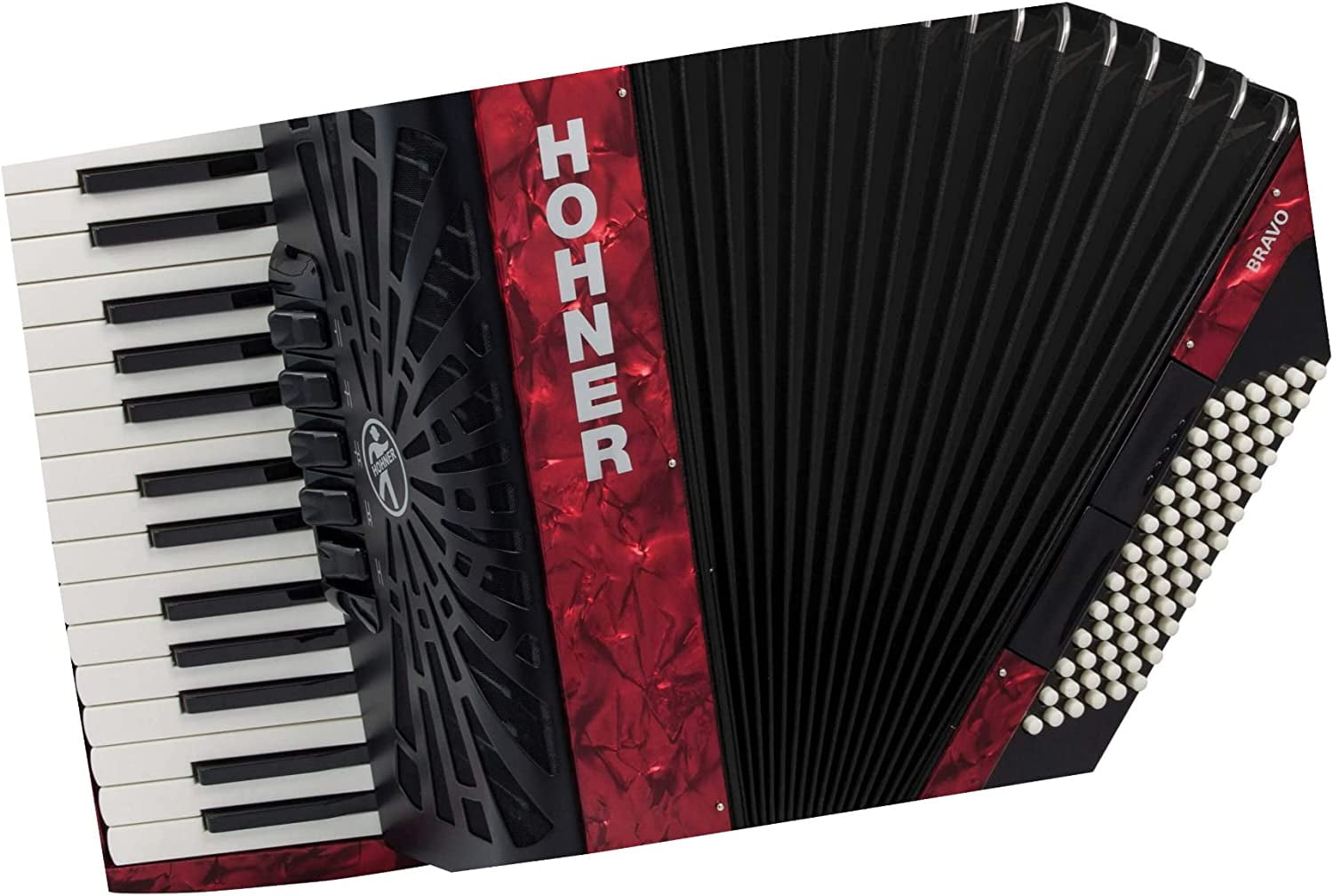 Hohner Bravo III 72 Piano Accordion - Red