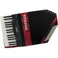 thumbnail image 4 of Hohner Bravo III 72 Accordion With Black Bellows Red, 4 of 7