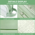 thumbnail image 2 of Rirool Mesh Pencil Case Large Capacity, Clear 2 Compartment Pencil Pouch with Zipper, Big Pen Organizer for School Supplies, Travel Makeup Bag for Girls Teens Adults Green, 2 of 7