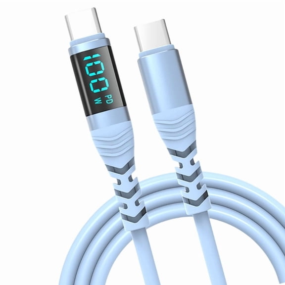Digital Display USB C to USB C Cable 100W Fast Charge & Data Transfer 480Mbps for Smartphones Tablets Laptops