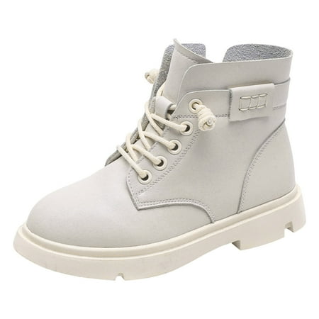 Kureaily Children Shoes Are Comfortable And Soft Flat Short Boots Fashionable Outdoor Velvet Warm Princess Boots 4.5-5 Years