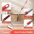 thumbnail image 4 of TidyBliss Baseboard Cleaner Tool, Wall Mop with 55.9" Long Handle (Red), 4 of 9