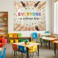 thumbnail image 2 of ViciArt Everyone Is Welcome Here Classroom Tapestry – 51"x60" Polyester Diversity & Inclusion Wall Hanging, Multicultural School Decor, 2 of 4