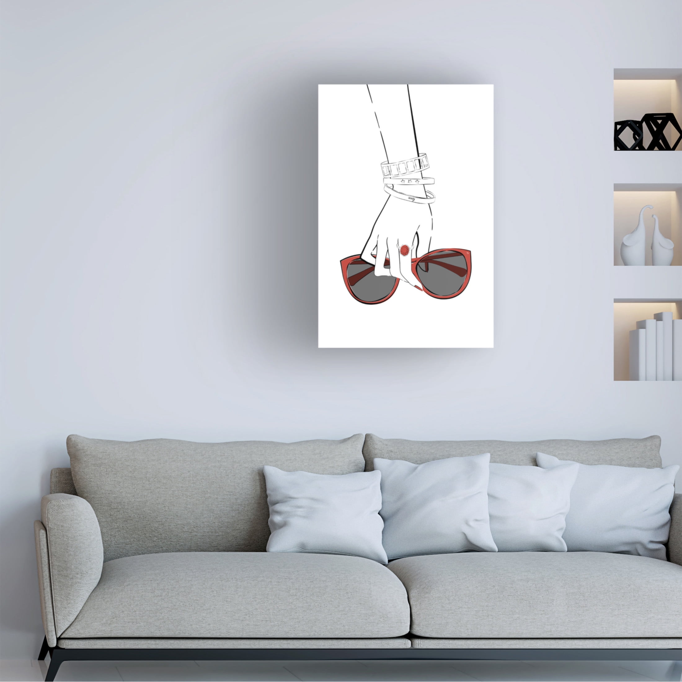 Trademark Fine Art Martina   Holding Sunglasses Canvas Wall Art