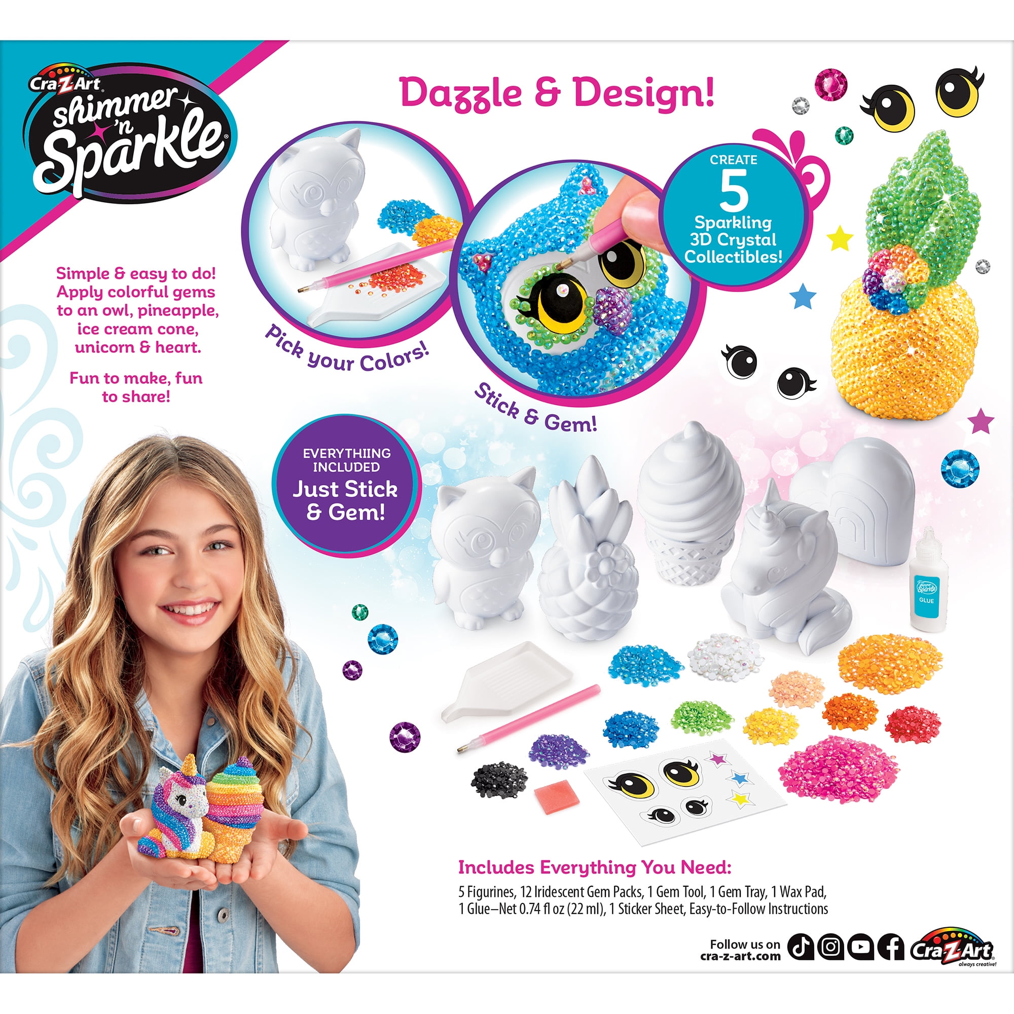 Shimmer 'n Sparkle: 3D Crystal Gem Creations DIY Collectible Kit