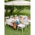 thumbnail image 3 of Outdoor Tablecloth with Umbrella Hole and Zipper, Orange Blue Fall Rectangle Table Cloth 60x102 Inch Waterproof Tablecloth, Thanksgiving Maple Leaf Autumn Picnic Table Cover for Patio Camping, 3 of 7
