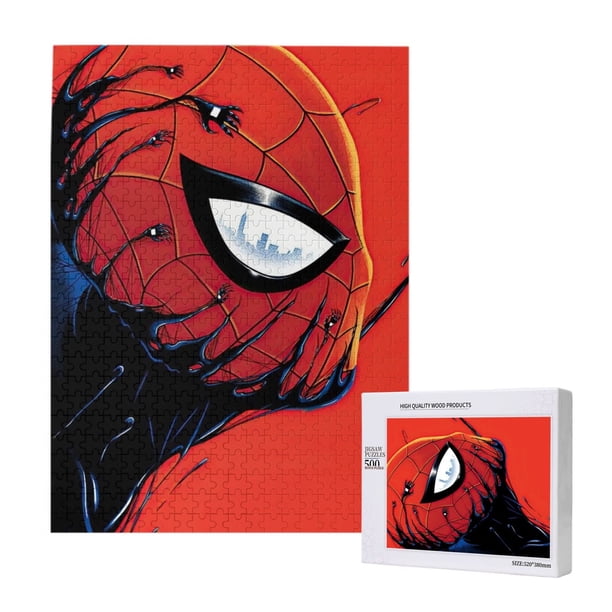 Into the Spider-Verse - Rompecabezas de madera de 500 piezas - Adecuado para niños y adultos - Rompecabezas para niños y niñas, juguetes de juego de entretenimiento con rompecabezas. Talla única