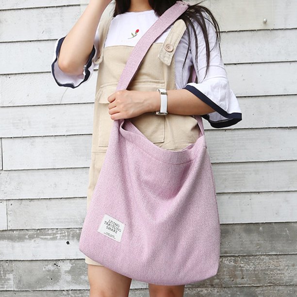 Bolso de hombro informal unisex bolso de compras de lona de gran capacidad para niños y niñas