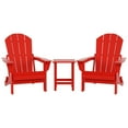 thumbnail image 4 of Polytrends  Laguna Hdpe All Weather Outdoor Patio Foldable Adirondack Chairs With Side Table (3-Piece Set) Red, 4 of 4