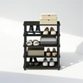 thumbnail image 5 of Pemberly Row Turn-S-Tube 3-Tier Stackable Shoe Rack in Espresso Set of 2, 5 of 6