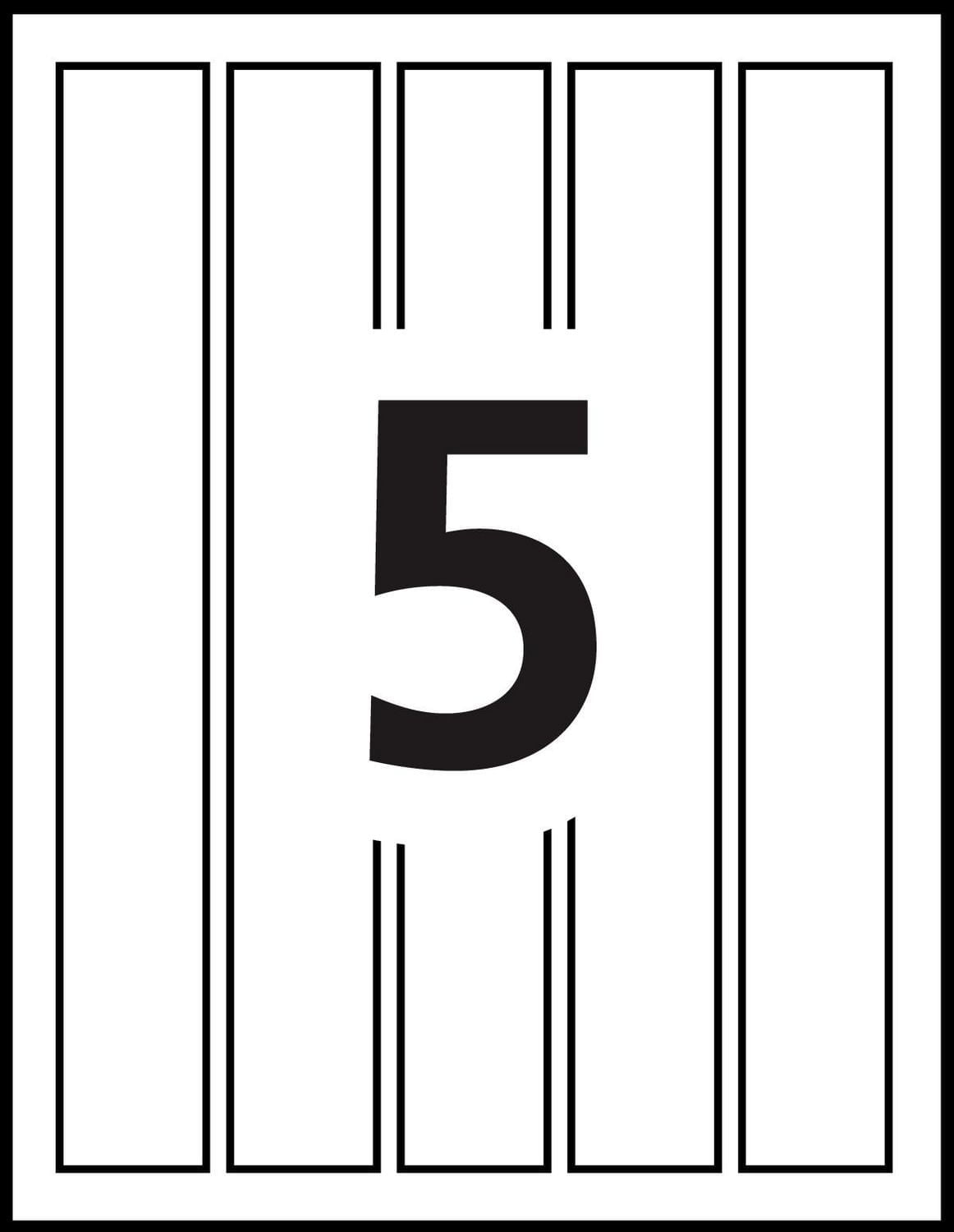 Avery Durable White Wraparound Labels, 9¾" x 1¼",  for Laser and Inkjet Printers - 22845