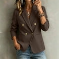 thumbnail image 4 of Ynynloco Blazers for Women Business Casual Long Sleeve Button Down Open Front Suit Jacket Dressy Work Blazer with Pockets Winter Fall Outfits, 4 of 5