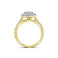 thumbnail image 4 of 10kt Yellow Gold Diamond Heart Bridal Wedding Ring Band Set 1/3 Cttw, 4 of 4
