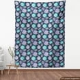 thumbnail image 4 of Ambesonne Nautical Fabric by the Yard Upholstery, Ocean Grunge Seashells, 1 Yard, Night Blue Sea Green, 4 of 5
