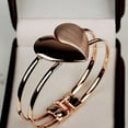 thumbnail image 2 of Teissuly New Fashion Lady Elegant Heart Bangle Wristband Bracelet Cuff Bling Gift, 2 of 4
