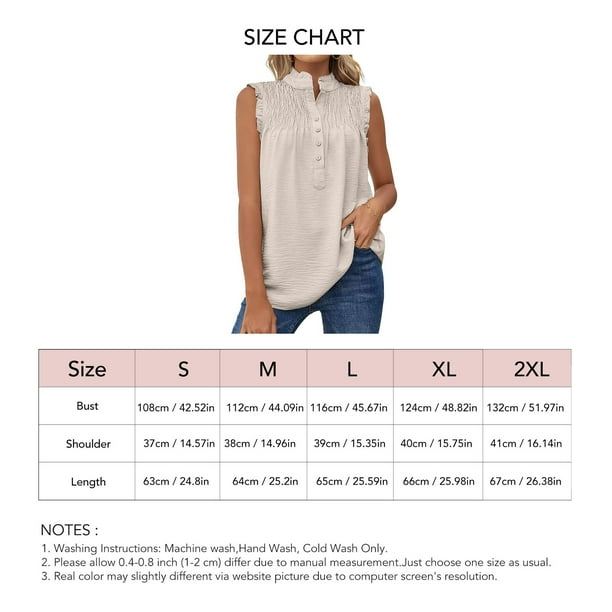 Camiseta sin mangas para mujer camiseta sin mangas de verano para mujer camisas informales de poliéster sin mangas chaleco con cuello de botones lavable a máquina ANGGREK Otros