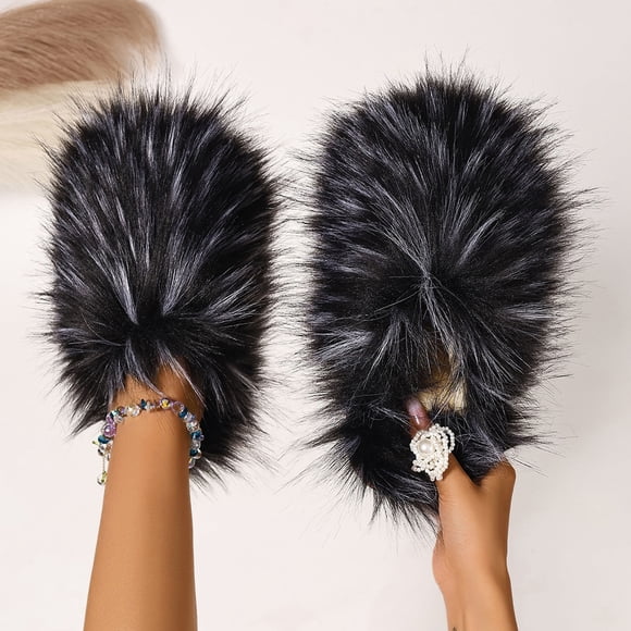 zhenglin Pantoufles Décontractées de Mode pour Femmes - Sandales à Enfiler Polyvalentes à Bout Fermé pour l'Intérieur, Style Automne-Hiver, Confortables, au Design Élégant