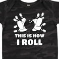 thumbnail image 4 of Inktastic How I Roll Bowling Boys or Girls Baby Bodysuit, 4 of 5