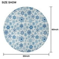 thumbnail image 6 of Blue Christmas Snowflake Pattern Round Tablecloth 60"x60",Wrinkle Wipeable Table Cloth for Kitchen Dining Room Picnic Patio Party, 6 of 6