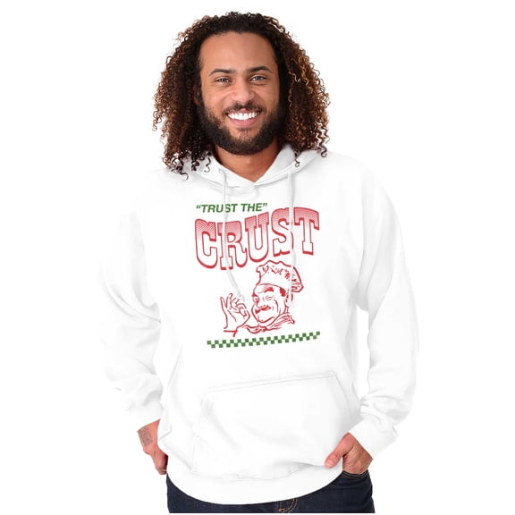 Trust Crust Cool Pizza Lovers Unisex Plus Fleece Graphic Hoodie Brisco Brands 2X