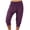 Purple, variant on Drovellove Women's Plus Size Cropped Leggings with Pockets – Casual High Waisted Capri Pants for Home or Light Errands