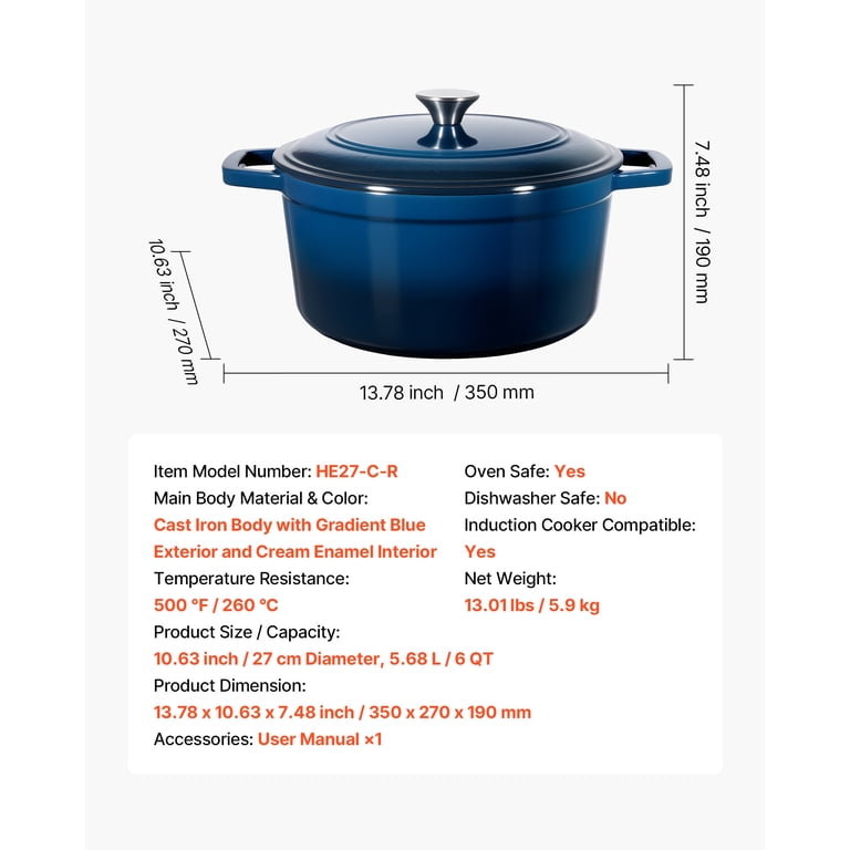 KFFKFF 6-Quart Enameled Cast Iron Dutch Oven photo 7