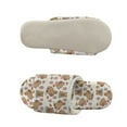 thumbnail image 5 of COEQINE Capybara Orange Flower Womens Open Toe Slippers Trendy Slip On House Slides Soft Fuzzy Slippers Portable Indoor Shoes Slip On Home Sandals Footwear for Guest Ladies Mom, 42-43, 5 of 7