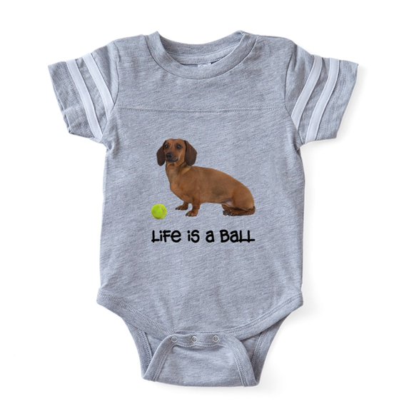 CafePress - FIN Dachshund Life Ball - Cute Infant Baby Football Bodysuit