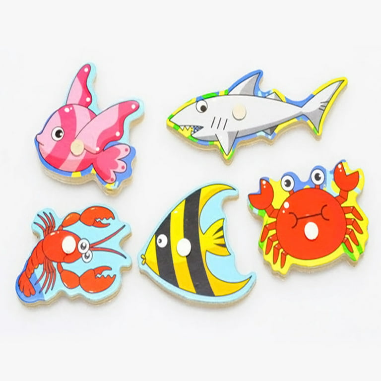 Alextreme Children Educational Fishing Puzzles Baby Toys Wooden