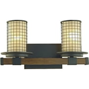 Hardware House Baymount Double Wall Fixture 25-0955 with Oil Rubbed Bronze Finish and Metal Accents
